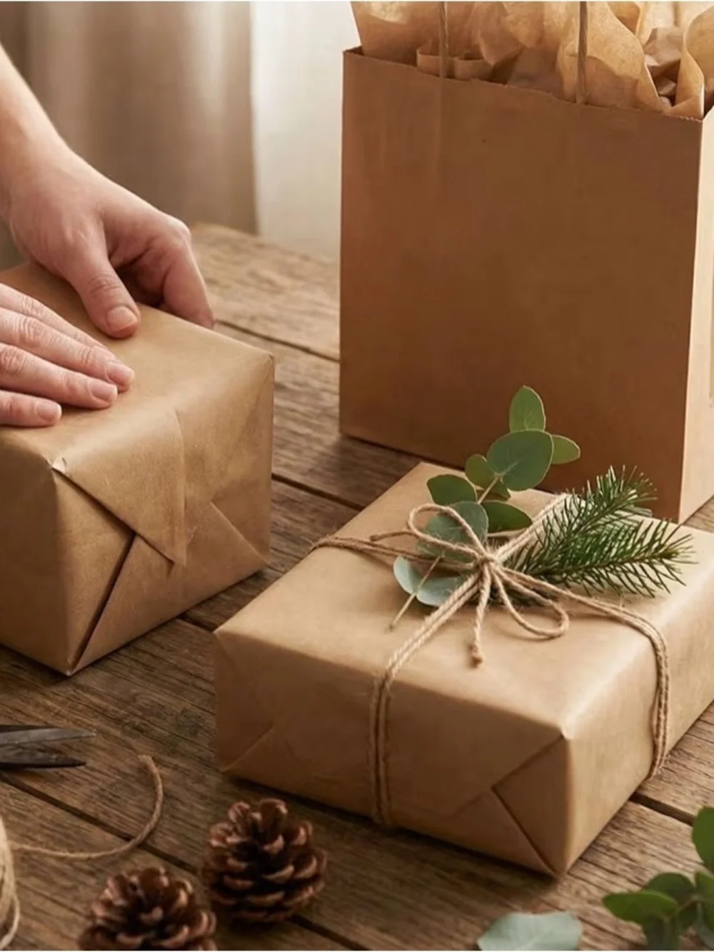 600 Sheets Tissue Paper Brown Gift Wrapping Paper  packing , 14 x 20 Inch Bulk